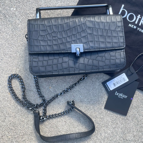 Botkier Handbags - NWT Btokier Lennox Small Croc-Embossed Leather Crossbody in Black